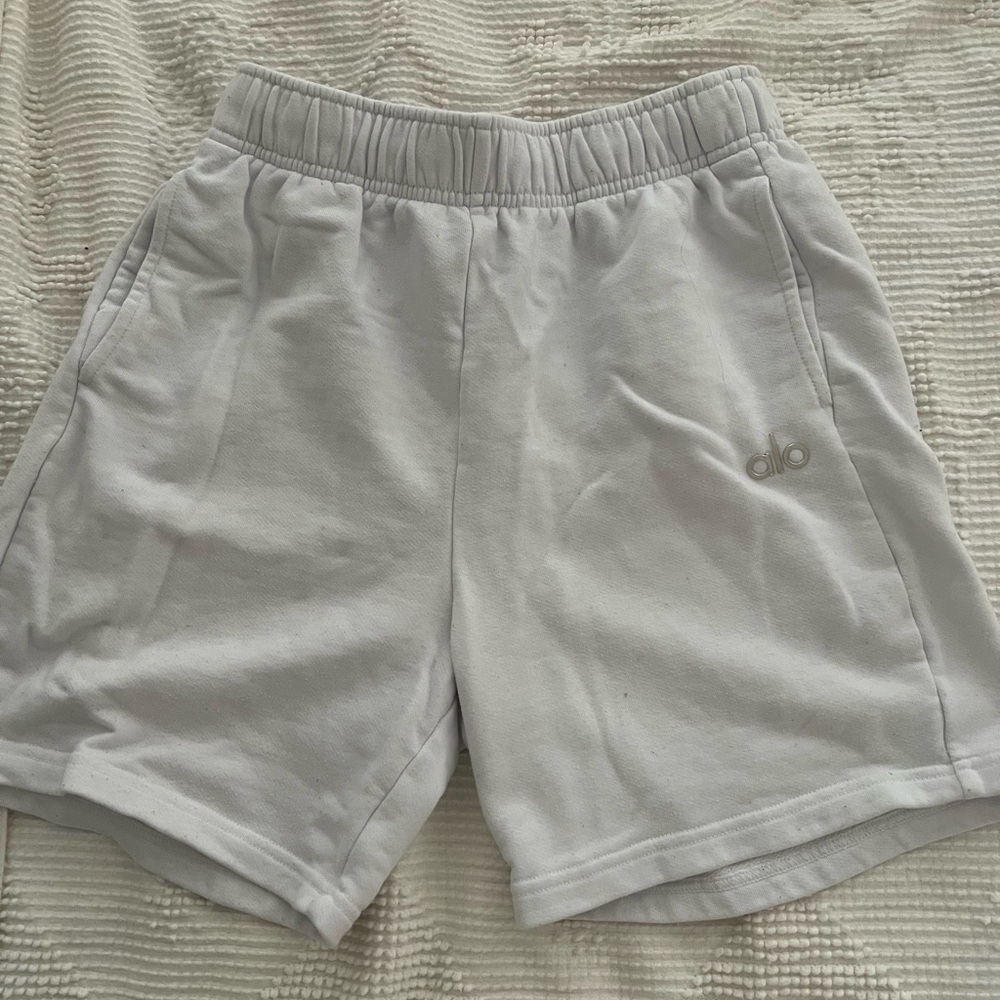 ALO Yoga White Athletic Shorts